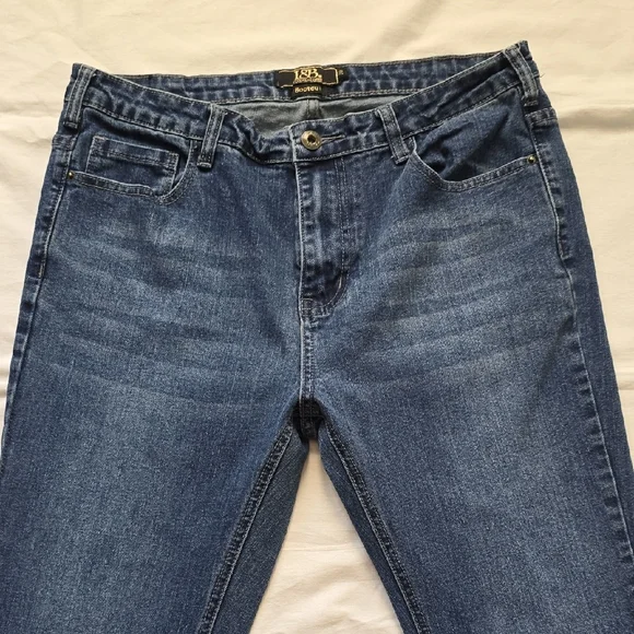L&B Dark Blue Flare Jeans - Picture 4 of 14